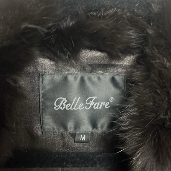 Women’s Vest Knit Front Panels Leather Trim Zipper Black Size Medium - Picture 6 of 15